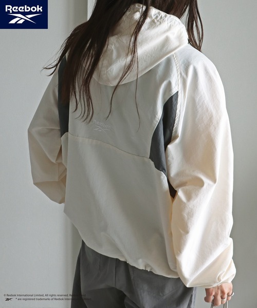 「COURO」 「Reebok」ナイロンブルゾン L カーキ レディースの画像