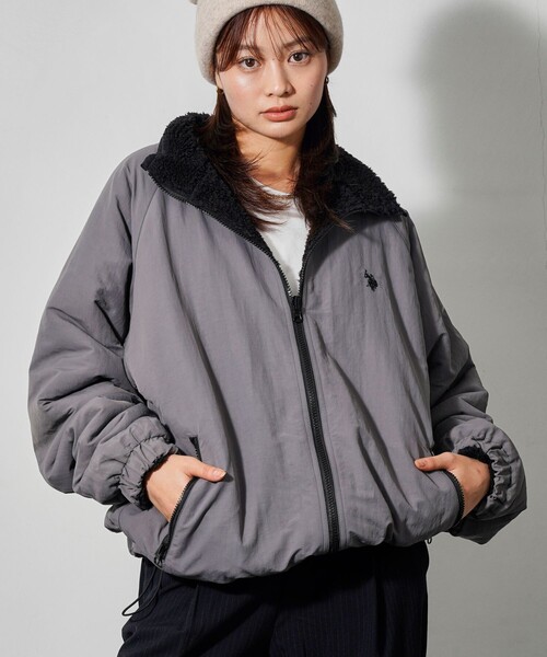 「U.S. POLO ASSN.」 ブルゾン MEDIUM グレー メンズの画像
