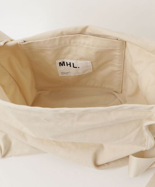 MHL.(エムエイチエル) ショルダーバッグ - ベージュ×黒 2way キャンバス MHL.（エムエイチエル） ショルダーバッグ バッグ WORN NYLON CANVAS