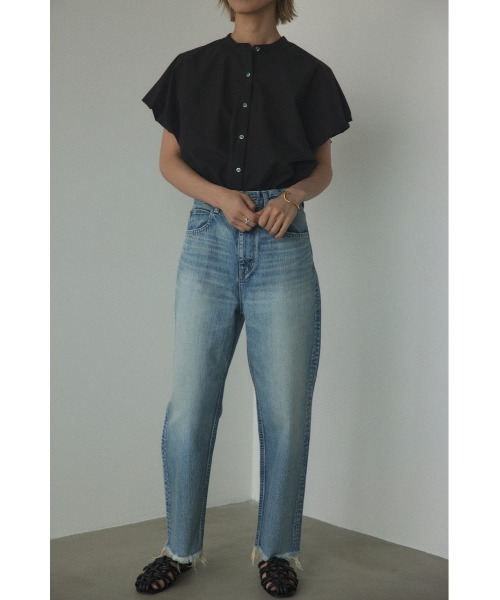 「BLACK BY MOUSSY」 デニムパンツ 24inch ライトブルー レディース_画像2