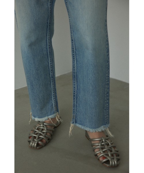 「BLACK BY MOUSSY」 デニムパンツ 24inch ライトブルー レディース_画像9