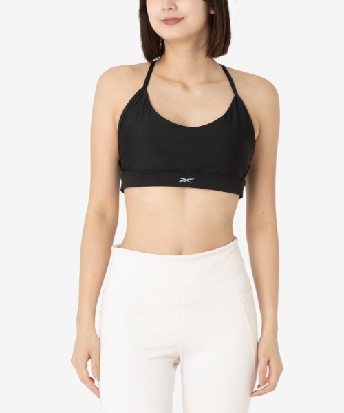 knows ブラックスポーツブラ　Mサイズ Reebok（リーボック） ブラジャー ラックス ストラッピー スポーツブラ