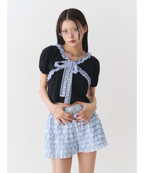 jouetie（ジュエティ） パンツ ティアードショートパンツ レディース