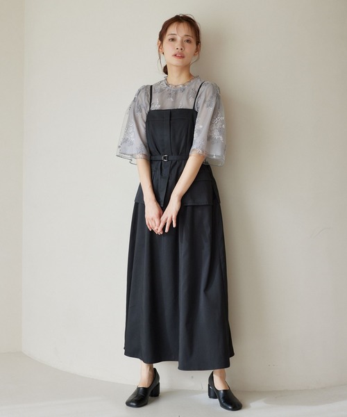 「mysty woman」 半袖ブラウス FREE グレー レディース_画像6