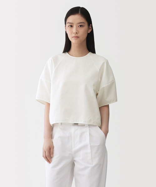 MUJI Labo ブラウス シャツ 半袖 「MUJI Labo」婦人 和紙混バスケット