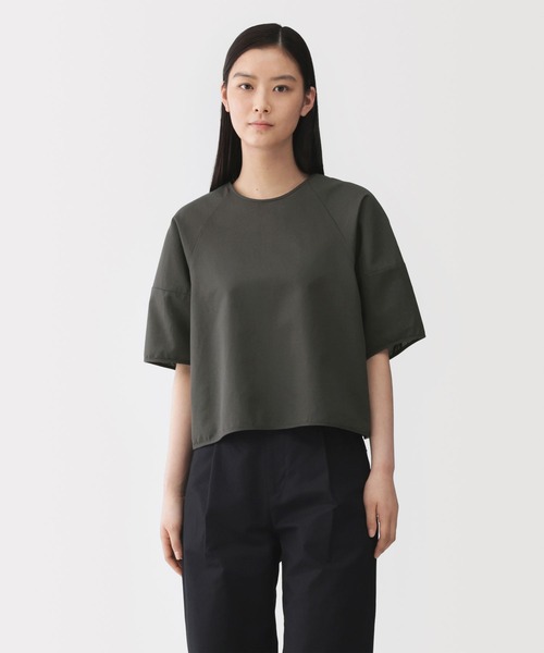 MUJI Labo ブラウス シャツ 半袖 「MUJI Labo」婦人 和紙混バスケット