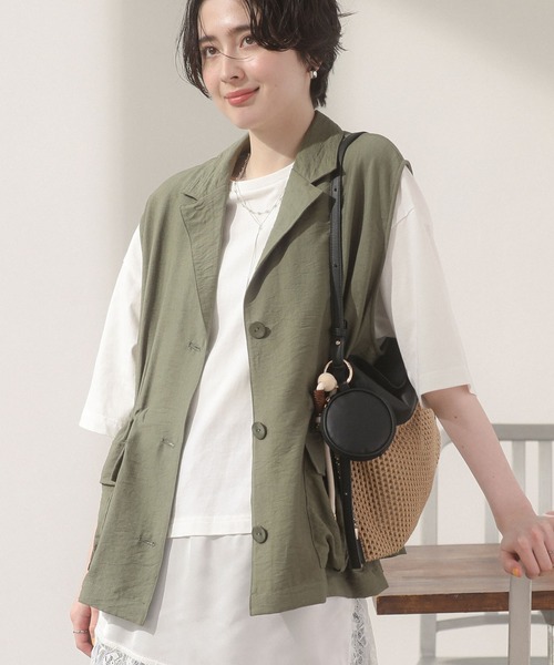 Green Parks（グリーンパークス） ベスト ジレ ドロストミリタリー