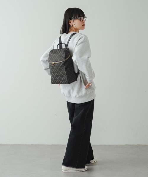 【美品】russet コンパクトリュックサック　グレー russet（ラシット） リュック FREE グレー×サックスブルー レディース