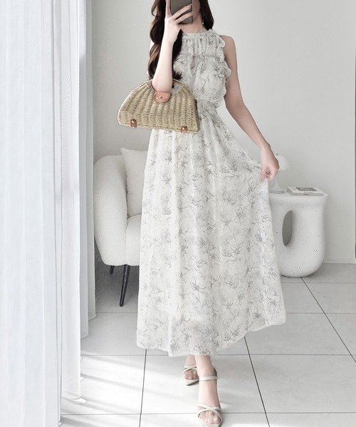 「mily bilet」 ノースリーブワンピース X-LARGE ホワイト レディース_画像6