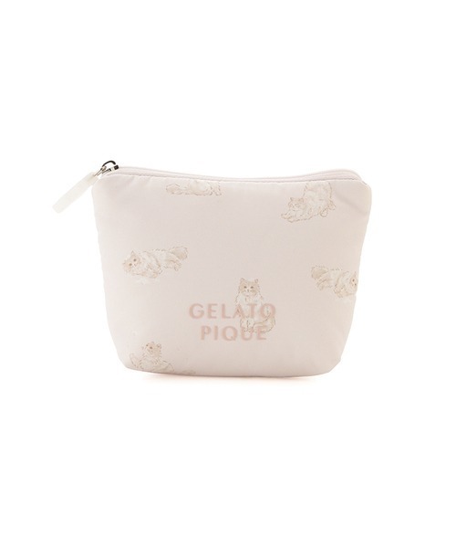 gelato pique（ジェラートピケ） ポーチ バスタイムCAT柄ティッシュ
