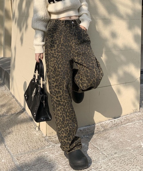 「MEMECLE」 デニムパンツ S ブラウン レディース_画像6