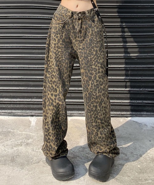 「MEMECLE」 デニムパンツ S ブラウン レディース_画像9
