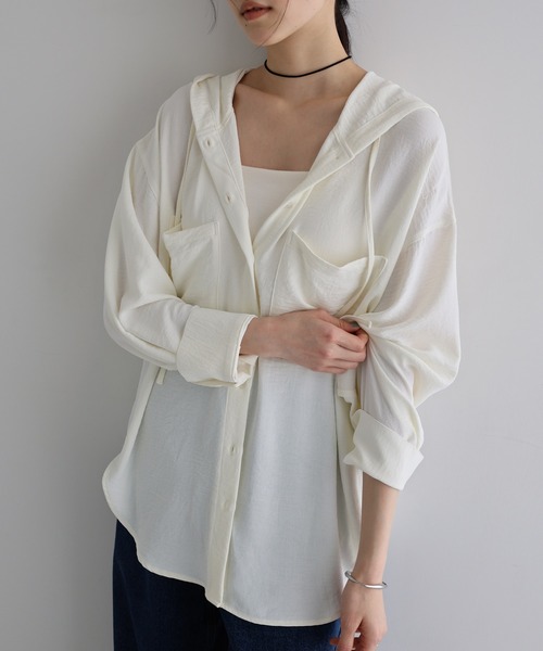 「andme」 「alma design」長袖シャツ M ダークブラウン レディース_画像8