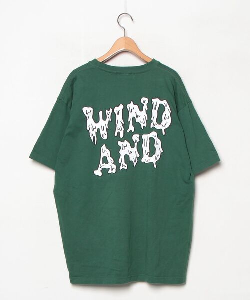 WIND AND SEA ウィンダンシー Tシャツ 半袖 Ｌ 古着加工 WIND AND SEA（ウィンダンシー） 半袖Tシャツ L グリーン メンズ