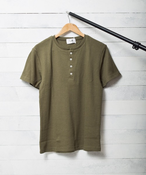 NO WAY tシャツ /サーマル半袖ヘンリーネックTシャツ/ メンズ