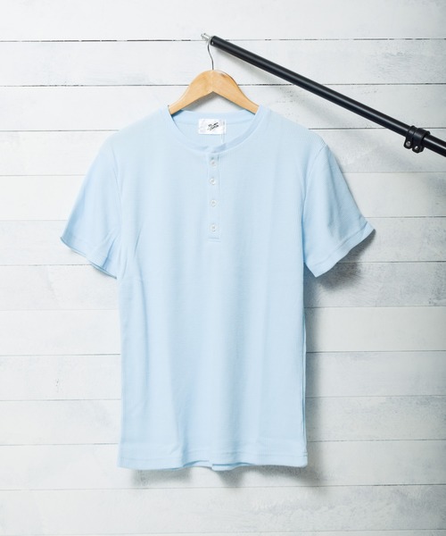 NO WAY tシャツ /サーマル半袖ヘンリーネックTシャツ/ メンズ