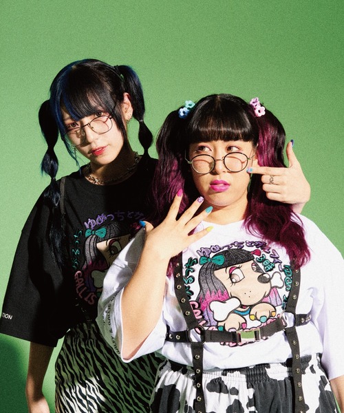 GALFY tシャツ Tシャツ GALLIS ADDICTION×GALFY×ゆめっち刺繍-TEE 