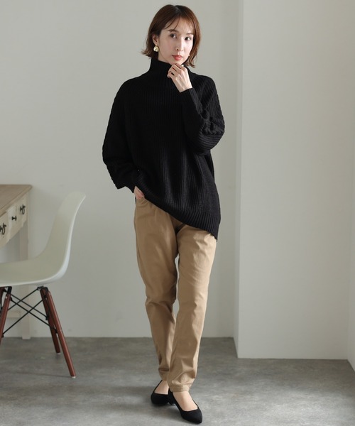 ニット セーター ケーブル片畔編みセーター レディース ElegChic ニット セーター ケーブル片畔編みセーター レディース