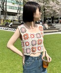 ベスト ジレ 夏 フラワークロシェ編みビスチェ...の詳細画像5