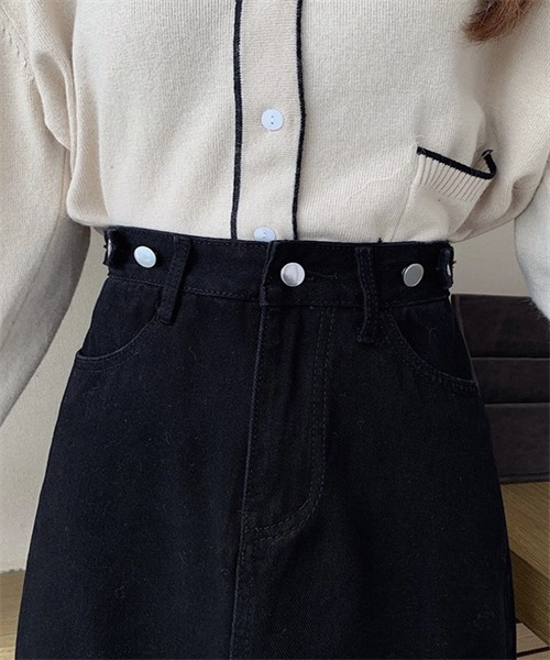 SOLD OUT!!デニムスカート♡ ROOP TOKYO スカート CENTER SLIT DENIM SKIRT / センター