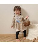 tシャツ ロゴ・ハート・花柄ペプラムチュニック...の詳細画像4