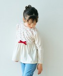 tシャツ ロゴ・ハート・花柄ペプラムチュニック...の詳細画像1