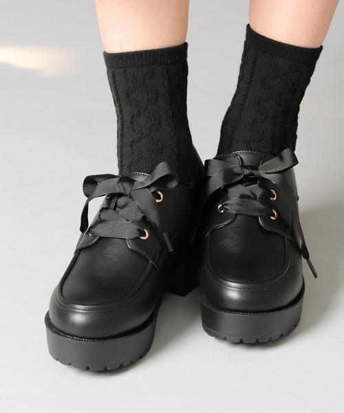 Honeys（ハニーズ） フォーマルシューズ 厚底ヒールマニッシュシューズ