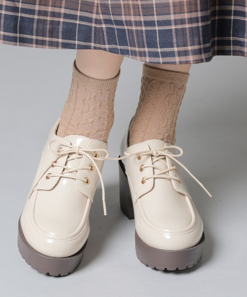 Honeys（ハニーズ） フォーマルシューズ 厚底ヒールマニッシュシューズ