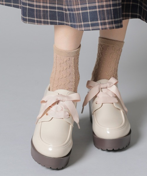 Honeys（ハニーズ） フォーマルシューズ 厚底ヒールマニッシュシューズ