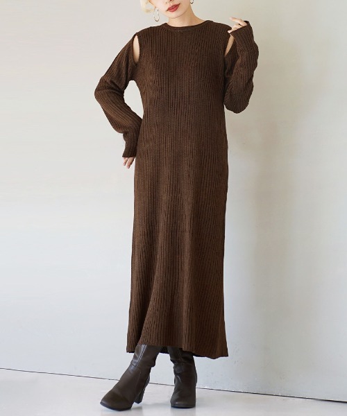 e-zakkamania stores ワンピース アームホール スリット リブ