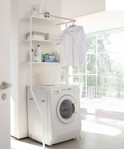 期間限定値下げ【美品】Tower 立て掛けランドリーシェルフ ホワイト tower ランドリーグッズ tower(タワー) 立て掛けランドリーシェルフ