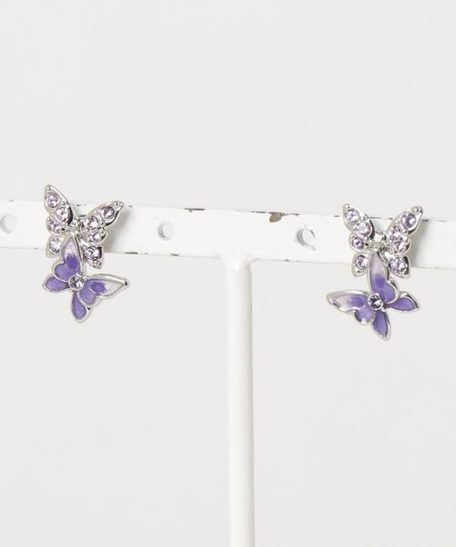 バタフライモチーフ ピアス（ピアス（両耳用））｜ANNA SUI