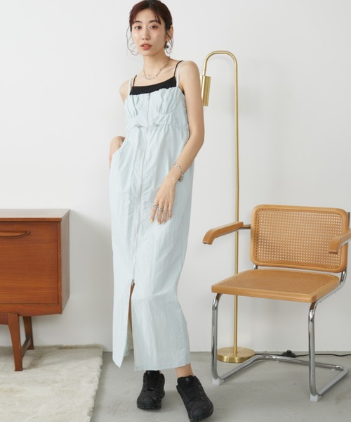 HOLIDAY ピンク レイヤードワンピース FRONT ZIP BUSTIER LAYERED ONEPIECE 3CODE !! #フロントzip