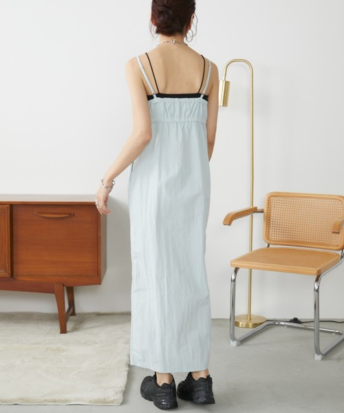 日本未入荷 UNIFREE★チェックレイヤードワンピース Auntie Rosa Holiday ワンピース フロントZIPビスチェレイヤード