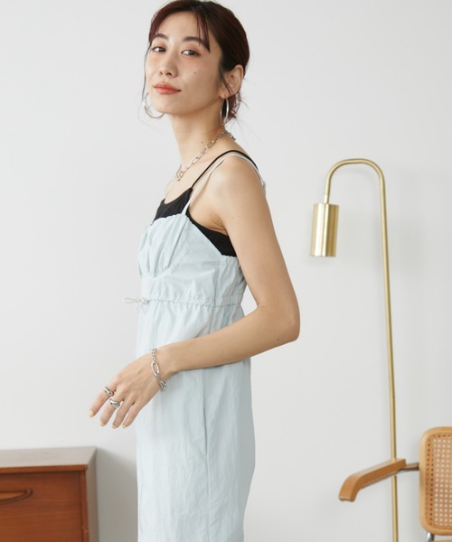 日本未入荷 UNIFREE★チェックレイヤードワンピース Auntie Rosa Holiday ワンピース フロントZIPビスチェレイヤード