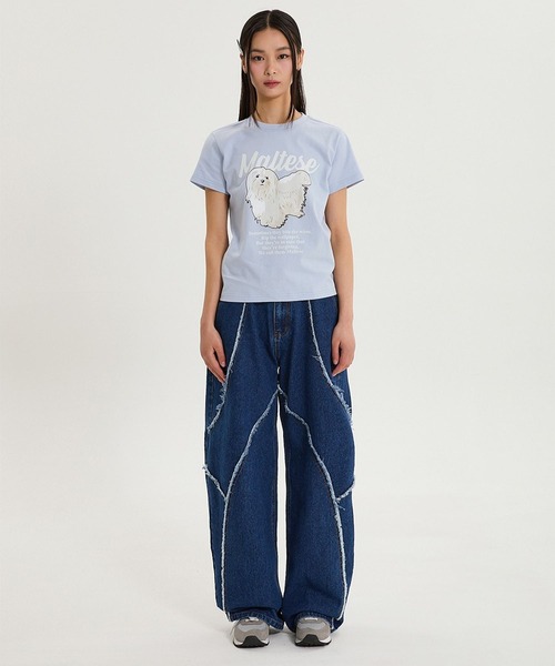 WaiKei tシャツ 「UNISEX」Wai Kei／マルチーズイラストT メンズ