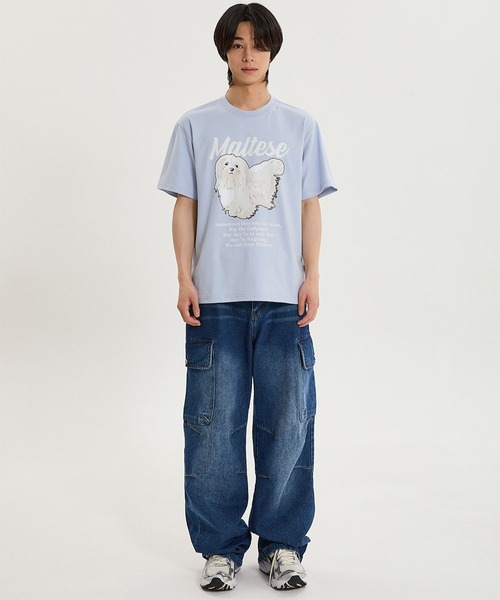 【WAIKEI】マルチーズ刺繍チェックシャツ 4色 WaiKei tシャツ 「UNISEX」Wai Kei/マルチーズイラストT メンズ