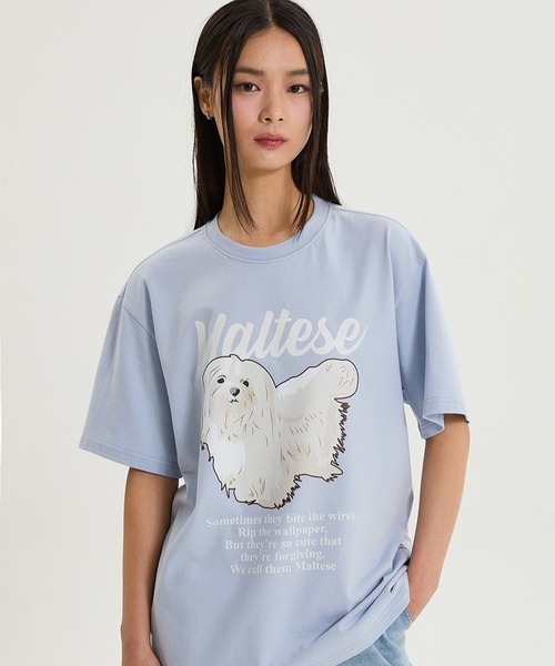 WaiKei tシャツ 「UNISEX」Wai Kei／マルチーズイラストT メンズ