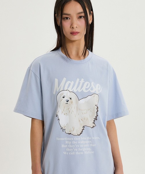 WaiKei tシャツ 「UNISEX」Wai Kei／マルチーズイラストT メンズ