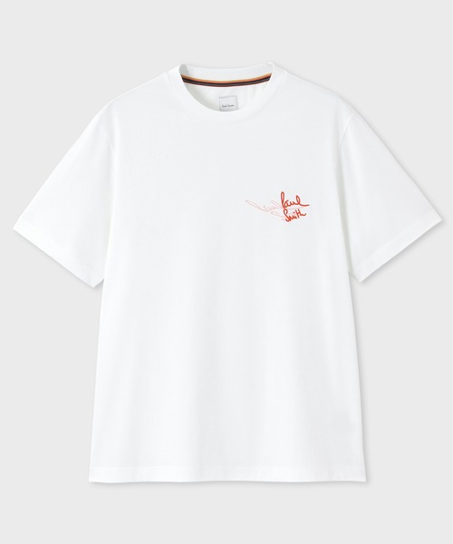 【Paul Smith】\"Shadow Logo\" Tシャツ コットン ロゴ 刺繍 天竺 Paul Smith】