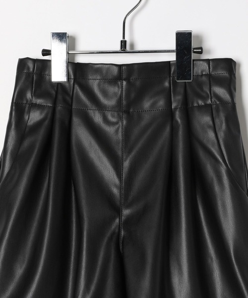 GLOBAL WORK パンツ フェイクレザーショートパンツ/142648