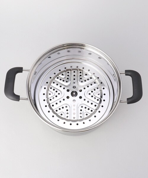 212 KITCHEN STORE 鍋 蒸し処 ステンレス製ガラス蓋付深型鍋22cm