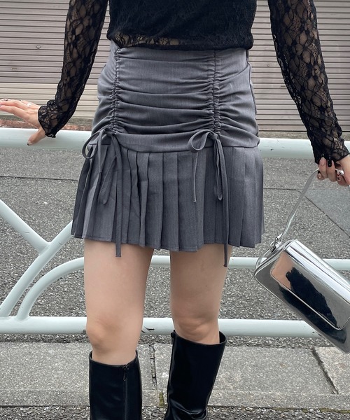 Roger&Raw（ロジャーアンドロウ） スカート ギャザープリーツミニ