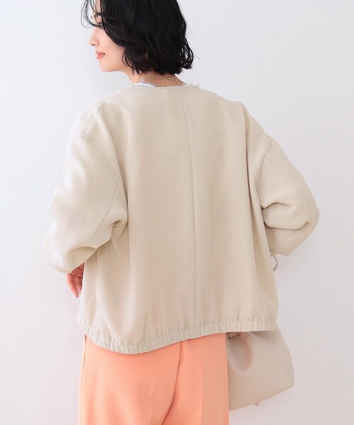 美品 INDIVI（インディヴィ）洗えるシアーブルゾン 19号 大きいサイズ 洗える／夏羽織り】シアーブルゾン | インディヴィ(INDIVI