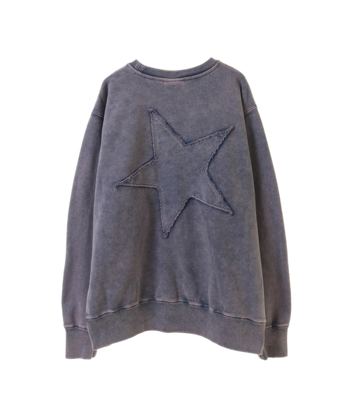 トレーナー スウェット BACK STAR PATCH CHEMICAL WASH SWEAT レディース メンズ CONVERSE TOKYO トレーナー スウェット BACK STAR PATCH