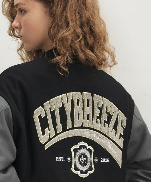 ジャケット citybreeze Wool Preppy Varsity Jacket_BEIGE CITYBREEZE スタジャン WOOL PREPPY VARSITY JACKET レディース