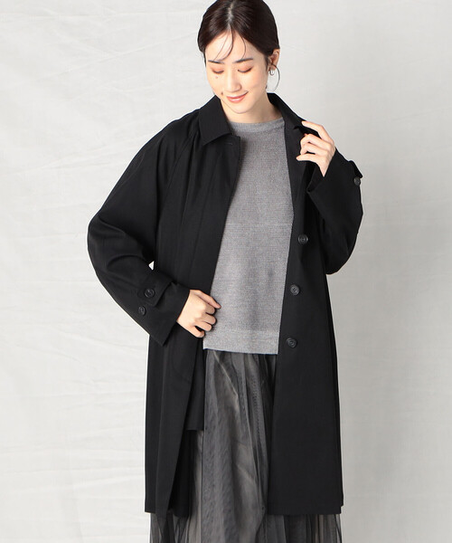 「Comme ca Mature」 ステンカラーコート FREE ネイビー レディース_画像5