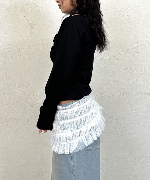 WHO'S WHO gallery tシャツ ギャザーオフショルトップス