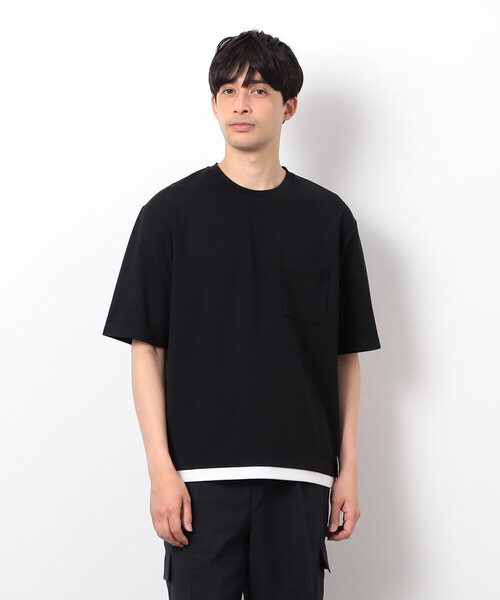 COMME CA ISM（コムサイズム） tシャツ 半袖 フェイクレイヤード