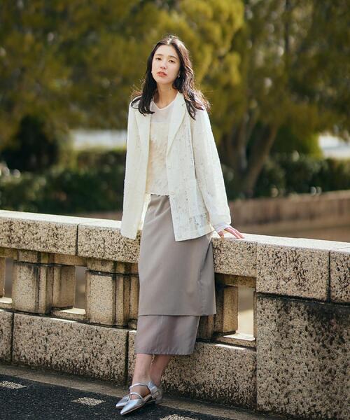 THE SHOP TK スカート 裾シアーナロースカート「洗える」 : ZOZOTOWN